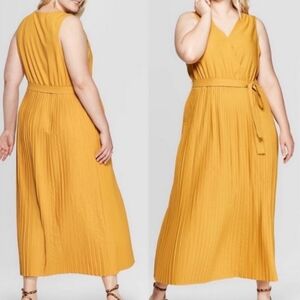 💥SALE! AVA & VIV Pleated Skirt Maxi Dress, Size 2X (Fits 20W to 22W)
